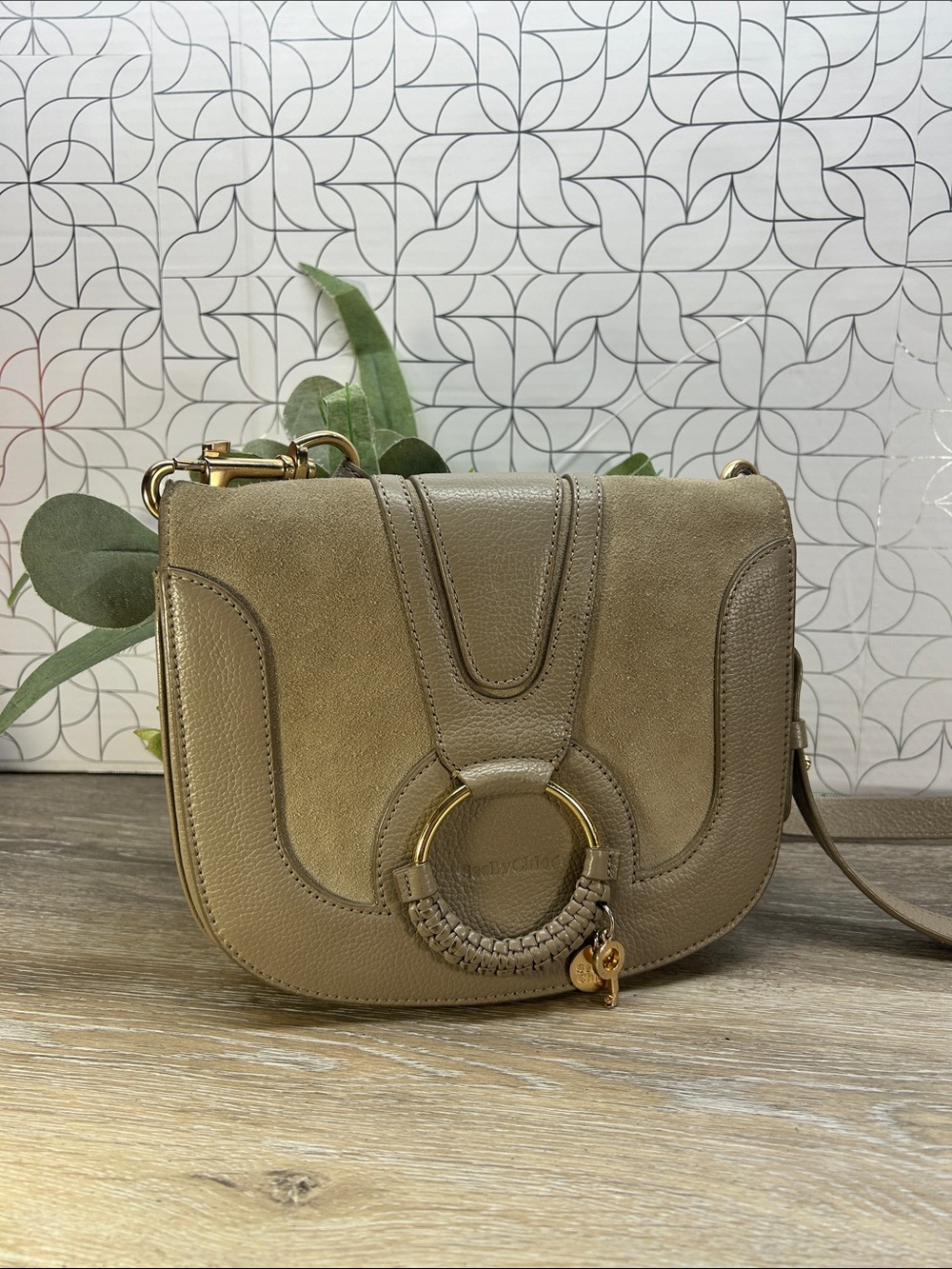 7087 See by Chloe Leather Tote Bag in Taupe with Gold Hardware 957087